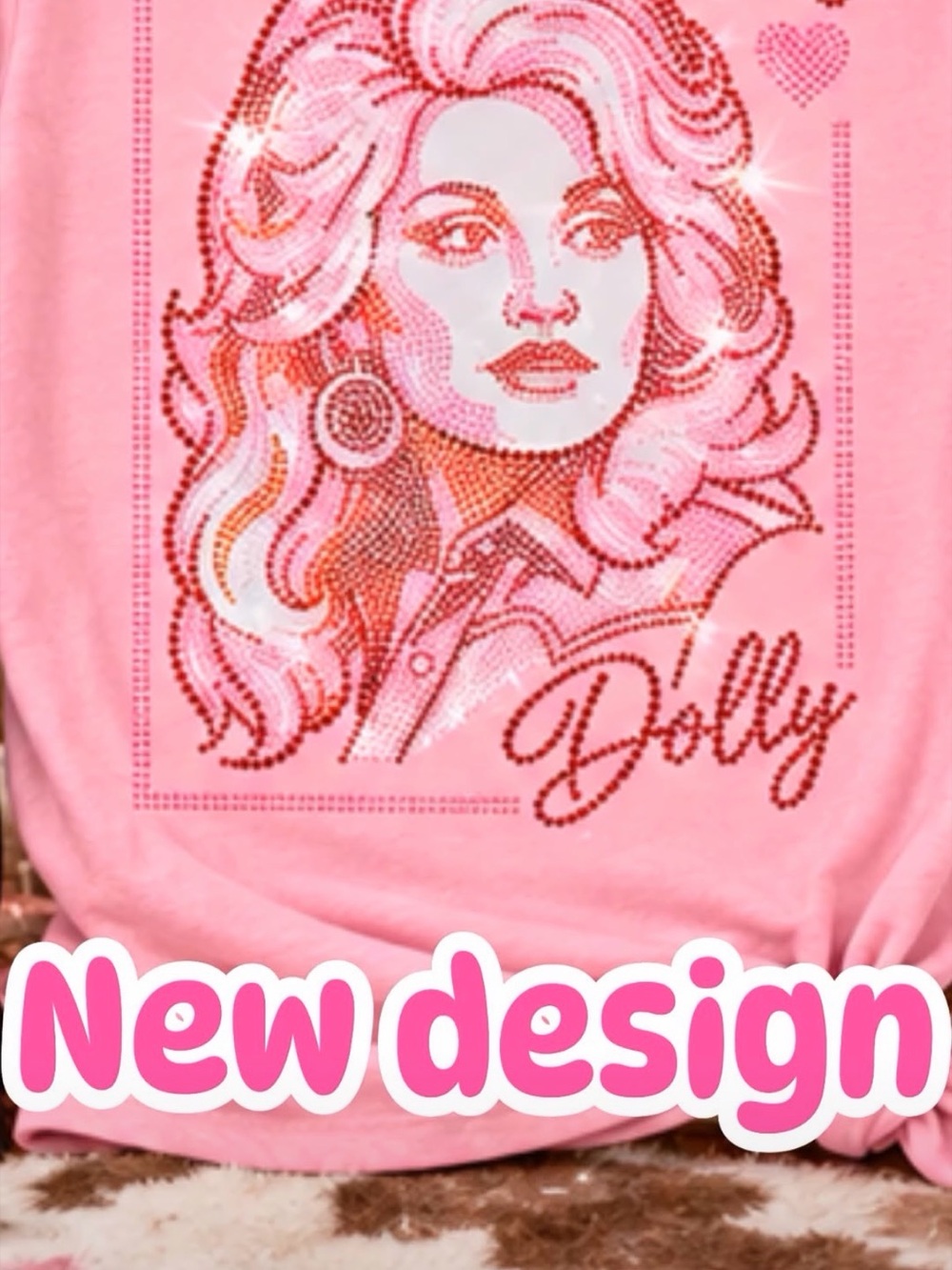 Gildan Pink Girls' Sequin Dolly Graphic t shirt